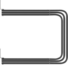 vidaXL Βάση Μαξιλαριού Σέλας με 3 Βραχίονες Μαύρη Σιδερένια