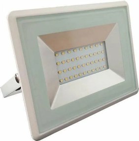 V-TAC Στεγανός Προβολέας IP65 Ισχύος 30W με Θερμό Λευκό Φως σε Λευκό χρώμα 3000K (SKU5955)