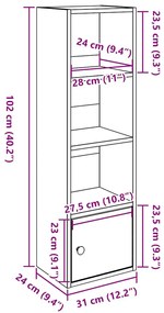 ΒΙΒΛΙΟΘΗΚΗ ΌΨΗ ΠΑΛΑΙΟΥ ΞΥΛΟΥ 31X24X102 ΕΚ. ΕΠΕΞΕΡΓΑΣΜΕΝΟ ΞΥΛΟ 860344