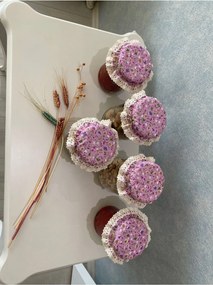 Σετ 5 τεμαχίων ελαστικά καπάκια βάζου με ροζ λουλούδια Ροζ