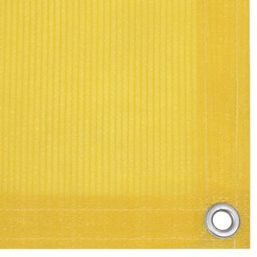 vidaXL Διαχωριστικό Βεράντας Κίτρινο 120 x 500 εκ. από HDPE