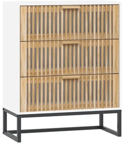 vidaXL Συρταριέρα Λευκή 60 x 30 x 75 εκ. από Επεξεργασμένο Ξύλο