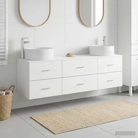vidaXL Σετ Επίπλων Μπάνιου 3 τμχ. Λευκό 49,5 x 44,5 x 65,5 εκ