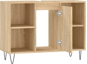 vidaXL Ντουλάπι Μπάνιου Sonoma Δρυς 80 x 33 x 60 εκ. από Επεξεργ. Ξύλο