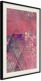 Αφίσα - Pink Patchwork III - 20x30 - Μαύρο - Με πασπαρτού