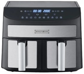 Φριτέζα ζεστού αέρα Royalty Line RL-AF5409, 2400W, 8 l, 2 καλάθια, 10 προγράμματα,