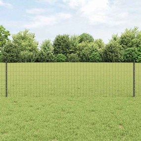 vidaXL Euro Φράχτης με 11 Πόδια Γκρι 0.6x25 m Χάλυβα