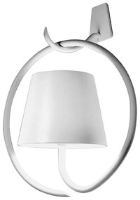 Φωτιστικό Τοίχου - Απλίκα Poldina LD0689B3 Με Γάντζο 12,5x26,5x19,8cm LED 2200/2700/3000K 234/251/256Lm White Mat Zafferano