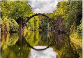 Αυτοκόλλητη φωτοταπετσαρία - Devil's Bridge in Kromlau,Germany  - 392x280