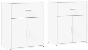 vidaXL Βοηθητικά Ντουλάπια 2 τεμ. Λευκά 60x31x70 εκ. Επεξεργ. Ξύλο