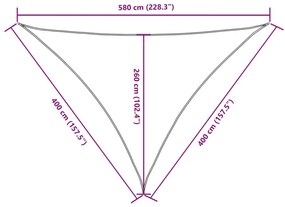 Πανί Σκίασης Τρίγωνο Καφέ 4 x 4 x 5,8 μ. από Ύφασμα Oxford - Καφέ