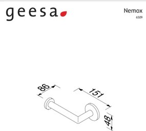 Geesa Nemox 6509 Brushed Black - Χαρτοθήκη