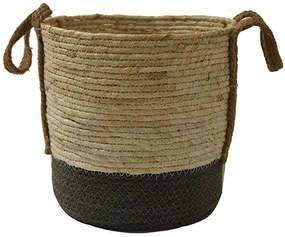 Καλάθι Με Βάση 00.06.67504 Φ28x28cm Ψάθινο Olive Mat