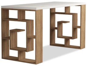 Working Table Labirent in white - oak 140x60x75cm 140x60x75 εκ.