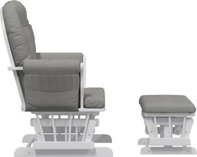 vidaXL Πολυθρόνα Relax Ανοιχτό Γκρι Υφασμάτινη με Σκαμπό