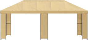 vidaXL Κήπος Γκαζebo 6 x 3 m Κρεμ Πολυεστέρας και Χάλυβας 190 gsm