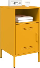vidaXL Κομοδίνα 2 τεμ. Μουσταρδί 36 x 39 x 68 εκ. από Χάλυβα
