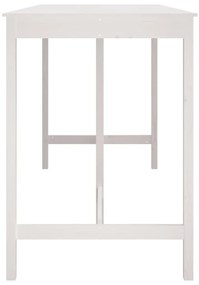 vidaXL Τραπέζι Μπαρ Λευκό 180 x 80 x 110 εκ. από Μασίφ Ξύλο Πεύκου