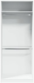 vidaXL Ντουλάπα Λευκή 80 x 50 x 200 εκ. από Επεξεργασμένο Ξύλο