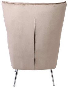 Πολυθρόνα CROMA Ύφασμα Καφέ Velure 76x80x104cm