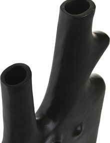 Βάζο Home ESPRIT Μαύρο Αλουμίνιο Αφηρημένο Σύγχρονη 30 x 5 x 40 cm