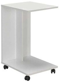 Megapap Βοηθητικό Τραπέζι C-shaped Από Μελαμίνη Λευκό