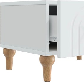 vidaXL Ντουλάπι TV Λευκό 147 x 34,5 x 30 εκ Επεξεργασμένο Ξύλο