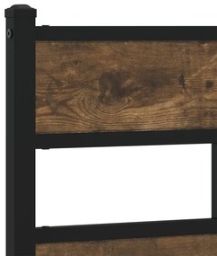 Σκελετός Κρεβ. Χωρίς Στρώμα Καπνιστή Δρυς 120x200 εκ. Μεταλλικό - Καφέ