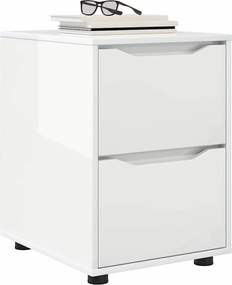 vidaXL Ντουλάπι αποθήκευσης Υψηλής γυαλάδας λευκό 40 x 48 x 57 εκ