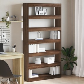 vidaXL Βιβλιοθήκη Καφέ 100 x 30 x 198 εκ. Επεξεργασμένο ξύλο