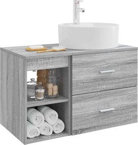 vidaXL Σετ Επίπλων Μπάνιου 2 pcs Γκρι Sonoma Επεξεργασμένο Ξύλο