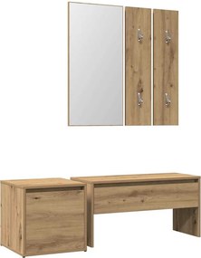 vidaXL σετ επίπλων διαδρόμου Artisan Oak Engineered Wood
