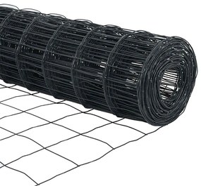 vidaXL Φράχτης Εuro Γκρι 1,6 x 10 m Σίδηρος με επικάλυψη PVC