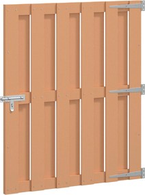 vidaXL Πύλη Κήπου 100 x 112 cm WPC και Αλουμίνιο Καφέ