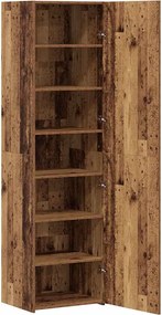 vidaXL Highboard 2 pcs Παλιό ξύλο 50 x 42,5 x 185 εκ.
