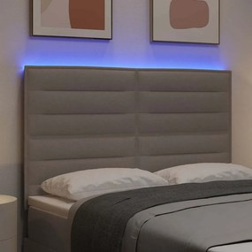 vidaXL LED κεφαλάρι Taupe ύφασμα