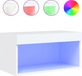 vidaXL Έπιπλο Τηλεόρασης με LED Λευκό 60 x 30 x 30 εκ.
