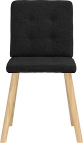 vidaXL Καρέκλες Τραπεζαρίας 6 τεμ. Μαύρες Υφασμάτινες