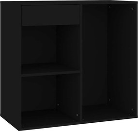 vidaXL Ντουλάπι Καλλυντικών Μαύρο 80 x 40 x 75 εκ. Επεξεργασμένο ξύλο