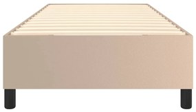 vidaXL Σκελετός Κρεβατιού με Ελατήρια Καπουτσίνο 90x190 εκ. από Συνθετικό Δέρμα