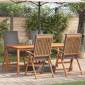 vidaXL Καρέκλα Κήπου 4 pcs Καφέ 57 x 71.5 x 104εκ Μασίφ ξύλο teak