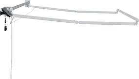 vidaXL Manual Awning Frame with Solar LED 3,5 x 2,5 m Λευκό