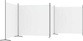 vidaXL Διαχωριστικό Δωματίου με 4 Πάνελ Λευκό 698x180 εκ. από Ύφασμα