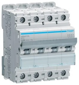Αυτόματη Ασφάλεια 10Ka B 4x10A NBN410A Hager NBN410A