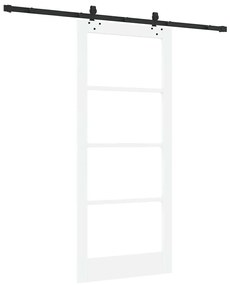 vidaXL Συρόμενη Πόρτα ORKDAL Λευκό 86 x 198.5 cm Ξύλο και μέταλλο