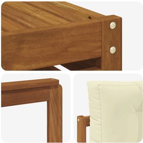 vidaXL Σειρά Καναπέ Εξωτερικού με μαξιλάρι 10 pcs Φυσικό και Κρέμα
