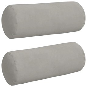 vidaXL Μαξιλάρια Στήριγμα 2 pcs Ανοιχτό γκρι Ø 15 x 40 εκ