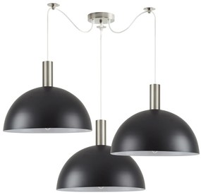 SE21-NM-4-NM3-MS40 ADEPT TUBE Nickel Matt Pendant Black Metal Shade+