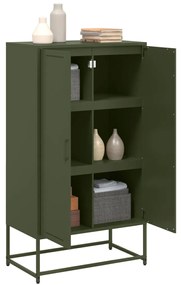 vidaXL Ντουλάπι Πράσινο Λαδί 68,5x38,5x123,5 εκ. από Ατσάλι