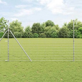 vidaXL Περίφραξη αγρού Ασημί 50 x 1.5 m Γαλβανισμένος χάλυβας